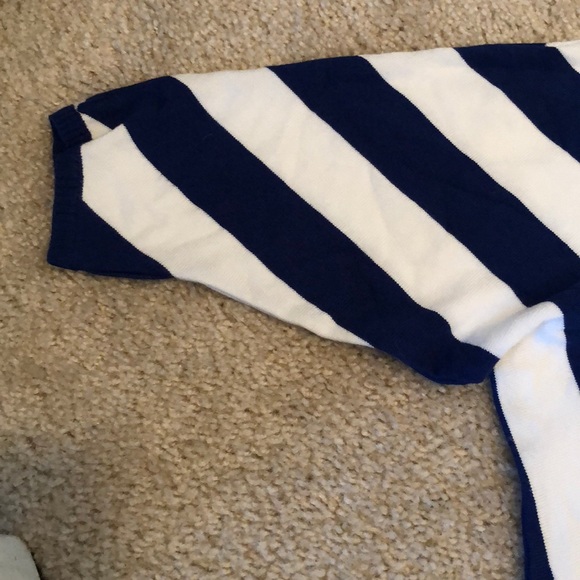 Navy Blue & White Stripped Top - Picture 3 of 4